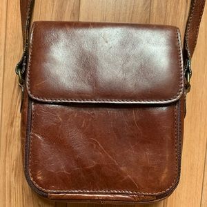 Faux leather crossbody purse